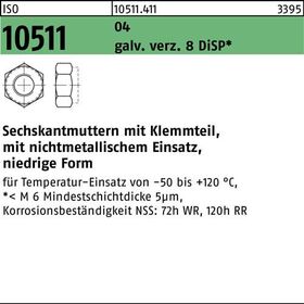 Sechskantmutter ISO 10511 Klemmteil M8 Automatenstahl galv.verz. 8 DiSP 1000St. - VPE: 1000