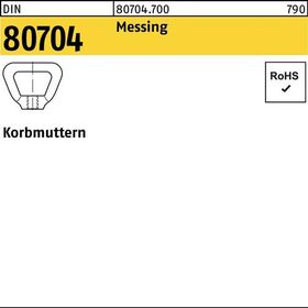 Korbmutter DIN 80704 M16 Messing 10 Stück - VPE: 10