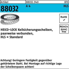 Keilsicherungsscheibe R 88032 HLS- 4S A 4 geklebt 200 Stück HEICO - VPE: 200