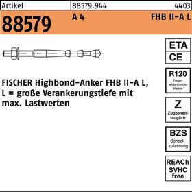 Highbond-Anker R 88579 M12x 120/40 A 4 10 Stück FISCHER - VPE: 10