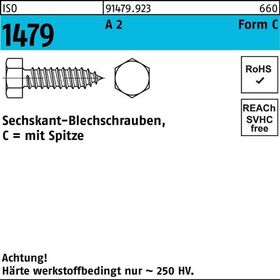 Blechschraube ISO 1479 Spitze/6-kt C 5,5x 45 A 2 250 Stück - VPE: 250
