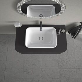 Duravit Aufsatzbecken HAPPY D.2 PLUS o ÜL o HLB 600x400mm o HL weiß/anthrazit