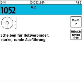 Unterlegscheibe DIN 1052 rund 18x 68x 6 A 2 25 Stück - VPE: 25