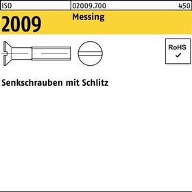 Senkschraube ISO 2009 Schlitz M5x 16 Messing 1000 Stück - VPE: 1000