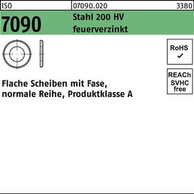 Unterlegscheibe ISO 7090 Fase 48 Stahl 200 HV feuerverz. 25 Stück - VPE: 25