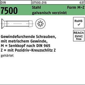 Gewindefurchendeschraube DIN 7500 SEKO PZ MM 5x35-Z Stahl galv.verz. 1000St. - VPE: 1000