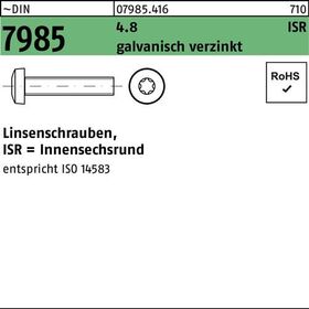 Linsenschraube DIN 7985 ISR M4x8-T20 4.8 galv.verz. 200St. - VPE: 200