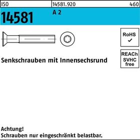 Senkschraube ISO 14581 ISR M4x 8 T20 A 2 1000 Stück - VPE: 1000