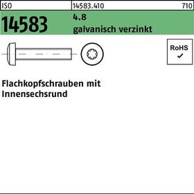 Flachkopfschraube ISO 14583 ISR M4x20 4.8 galv.verz. 2000St. - VPE: 2000