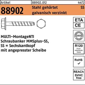 Schraubanker R 88902 MMSplus-SS 7,5x120/65/85 Stahl geh.galv.verz. 50St. HECO - VPE: 50