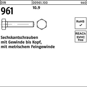 Sechskantschraube DIN 961 VG M18x1,5x 90 10.9 25 Stück - VPE: 25