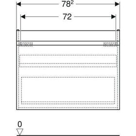 Geberit WT-Unterschrank RENOVA PLAN m 1 Schubl. 850x606x446mm Lack lava matt