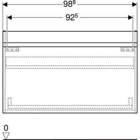 Geberit Unterschrank RENOVA PLAN f MWT 1 Schubl. 988x605x473mm hick hell