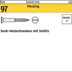 Holzschraube DIN 97 SEKO Schlitz 6x 100 Messing 100 Stück - VPE: 100