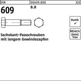 Sechskantpassschraube DIN 609 langem Gewindezapfen M20x 180 8.8 1 Stück