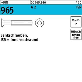 Senkschraube DIN 965 ISR M3x 12-T10 A 2 1000 Stück - VPE: 1000