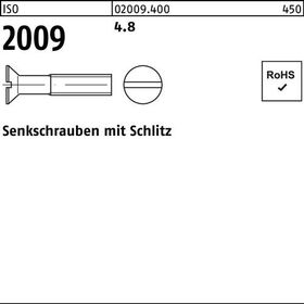 Senkschraube ISO 2009 Schlitz M12x 60 4.8 50 Stück - VPE: 50