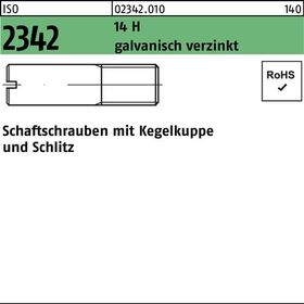 Schaftschraube ISO 2342 Kegelkuppe/Schlitz M6x16 14 H galv.verz. 100St. - VPE: 100