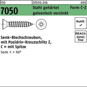 Blechschraube ISO 7050 SEKO Spitze/PZ 3,9x 25 -C-Z Stahl geh.galv.verz. 500St. - VPE: 500