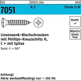 Blechschraube ISO 7051 LISEKO Spitze/PH 5,5x 16 -C-H A 2 500St. - VPE: 500