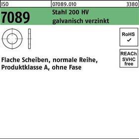 Unterlegscheibe ISO 7089 o.Fase 24 Stahl 200 HV galv.verz. 200 Stück - VPE: 200