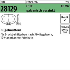 Bügelmutter DIN 28129 M27 C35E ADW7 galv.verz. 1 Stück