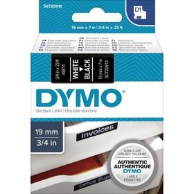 DYMO Schriftbandkassette D1 S0720910 19mmx7m ws auf sw