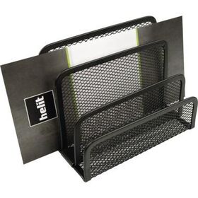 helit Briefständer Mesh H2518395 14x7x9,7cm 3Fächer Metall schwarz