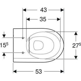 Geberit Wand-Tiefspül-WC iCon Rimfree, geschlossene Form weiß