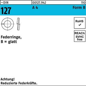 Federring DIN 127 B 16 A 4 100 Stück - VPE: 100