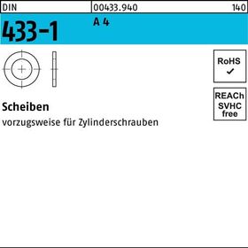 Scheibe DIN 433-1 13x20x2 A 4 100 Stück - VPE: 100