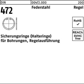 Sicherungsring DIN 472 118x 4 Federstahl Regelausf. 1 Stück