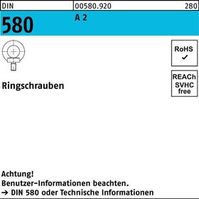 Ringschraube DIN 580 M12 A 2 1 Stück