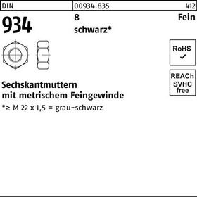 Sechskantmutter DIN 934 M27x 1,5 8 sw 50 Stück - VPE: 50