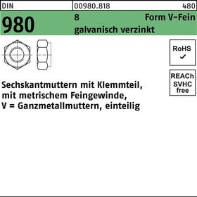 Sechskantmutter DIN 980 Klemmteil VM 18x 1,5 8 galv.verz. 50 Stück - VPE: 50