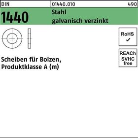 Scheibe DIN 1440 f.Bolzen 3x 6x 0,8 Stahl galv.verz. 250 Stück - VPE: 250