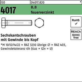 Sechskantschraube ISO 4017 VG M16x 110 8.8 feuerverz. 25 Stück - VPE: 25