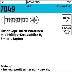 Blechschraube ISO 7049 LIKO Zapfen/PH 3,5x 9,5 -F-H A 2 1000St. - VPE: 1000