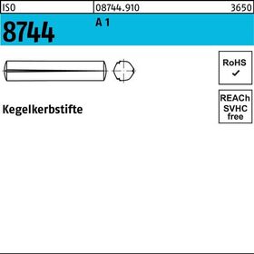 Kegelkerbstift ISO 8744 2x 10 A 1 100 Stück - VPE: 100