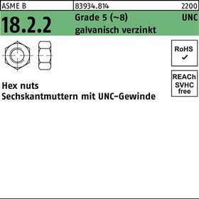 Sechskantmutter R 83934 UNC-Gewinde 5/8 Grade 5 (~8) galv.verz. 50St. - VPE: 50