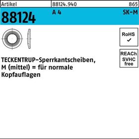 Sperrkantscheibe R 88124 M4x10,2x1 A 4 1000 Stück TECKENTRUP - VPE: 1000