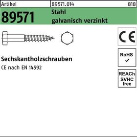 Sechskantholzschraube R 89571 12x 340 Stahl galv.verz. 25 Stück - VPE: 25