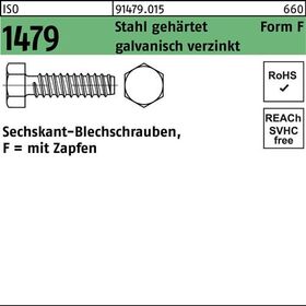 Blechschraube ISO 1479 Zapfen/6-kt 4,8x9,5 -F Stahl gehärtet galv.verz. 500St. - VPE: 500