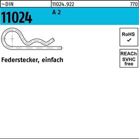 Federstecker DIN 11024 DrahtD. 5 A 2 einfach 25 Stück - VPE: 25