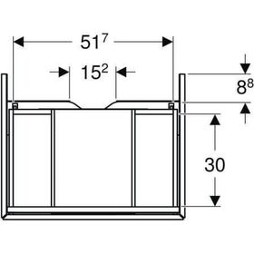 Geberit Waschtischunterschrank ONE 1 Schubl. 600x266x470mm gge lack matt