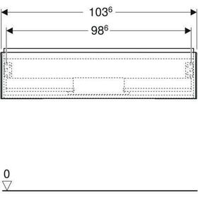 Geberit Waschtischunterschrank ONE 1 Sch. 1050x266x470mm NB hick Mel Ho-st