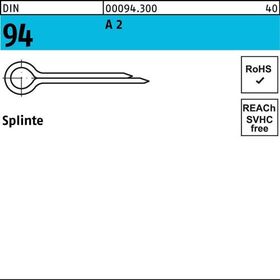 Splinte DIN 94/ISO 1234 1,6x 20 A 2 1000 Stück - VPE: 1000