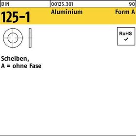 Unterlegscheibe DIN 125-1 A 10,5x20x2 Aluminium 100 Stück - VPE: 100