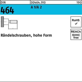 Rändelschraube DIN 464 hohe FormM3x 12 A 1/A 2 25 Stück - VPE: 25