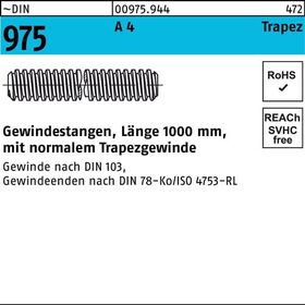 Gewindestange DIN 975 Trapezgewinde TR 16x 4x 1000mm A 4 1 Stück